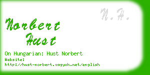 norbert hust business card
